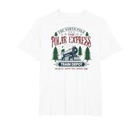 The Polar Express Train Depot Camiseta, Hombre Tallas Grandes, Blanco, 4X Alto