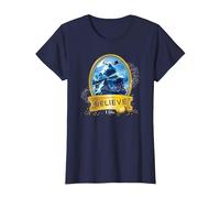 The Polar Express True Believer Camiseta, Mujer, Azul Marino, XL