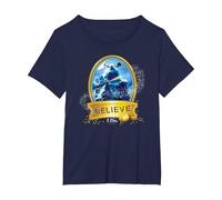 The Polar Express True Believer Camiseta, Mujer Tallas Grandes, Azul Marino, 3XL Grande