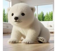 The Polar PAL - Oso de Apoyo Emocional Interactivo Peluche Blanco Ultra Suave para niños ansiosos, Vibras acogedoras instantáneas Comodidad, Acurrucarse sin Fin 21cm/8.3in