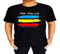 The Police Band Every Breath You Take Synchronicity Logo Men's T Shirt T-Shirt Black, Negro , XXL