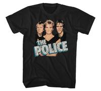 The Police Brittish Rock Band Group Photo Men's T Shirt Rock Music Merch Black L