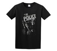 The Police Japanese Writing Metal Hard Rock Band Merchandise Unisex 100% Cotton Short-Sleeve T-Shirts Black M