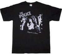 The Police Regatta De Blanc Rock Sting The Cars Men At Work Unisex 100% Cotton Short-Sleeve T-Shirts Black S