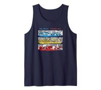 The Police SYNCRONICITY Camiseta sin Mangas, Hombre, Azul Marino, XL