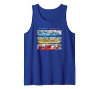 The Police SYNCRONICITY Camiseta sin Mangas, Hombre, Azul Real, M
