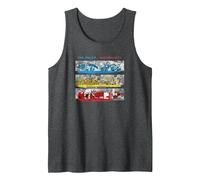 The Police SYNCRONICITY Camiseta sin Mangas, Hombre, Jaspeado Oscuro, S