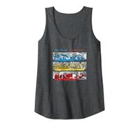 The Police SYNCRONICITY Camiseta sin Mangas, Mujer, Jaspeado Oscuro, XL