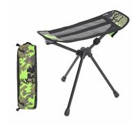 The Portable Fishing & Camping Solution - Taburete plegable compacto con soporte para las piernas (verde)