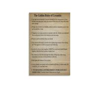 The Potter’s Decalogue Poster Ten Unbreakable Rules for Mastering Clay and Glaze Studio Commandments for Success in Ceramics(Unframed,08x12inch(20x30cm))
