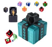 The Prank Box - Hilarious Screw Challenge with Middle Finger Surprise, 3D Printed Annoying Gift Box Ornaments, The Annoying Present, Prank Gift Box for Birthday, Christmas, Halloween (Azul-Negro)