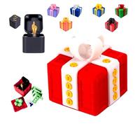 The Prank Box - Hilarious Screw Challenge with Middle Finger Surprise, 3D Printed Annoying Gift Box Ornaments, The Annoying Present, Prank Gift Box for Birthday, Christmas, Halloween (Red-White)