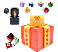 The Prank Box - Hilarious Screw Challenge with Middle Finger Surprise, 3D Printed Annoying Gift Box Ornaments, The Annoying Present, Prank Gift Box for Birthday, Christmas, Halloween (Orange Gold)
