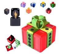 The Prank Box - Hilarious Screw Challenge with Middle Finger Surprise, 3D Printed Annoying Gift Box Ornaments, The Annoying Present, Prank Gift Box for Birthday, Christmas, Halloween (Red Green)
