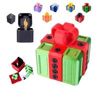 The Prank Box - Hilarious Screw Challenge with Middle Finger Surprise, 3D Printed Annoying Gift Box Ornaments, The Annoying Present, Prank Gift Box for Birthday, Christmas, Halloween (Green Red)