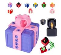 The Prank Box - Hilarious Screw Challenge with Middle Finger Surprise, The Annoying Present with Middle Finger, Prank Gift Box for Birthday, Christmas, Halloween(Purple-Pink)