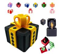 The Prank Box - Hilarious Screw Challenge with Surprise Box, Annoying Present Gift Box, 3D Printed Boxes with Screws, Prank Gift Boxes for Birthday, Christmas, Halloween(BlacK-Gold)