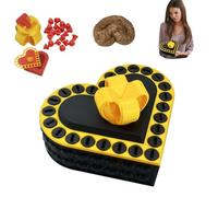 The Prank Twist Box - Caja de regalo molesta en forma de corazón con divertido desafío de tornillo y caca falsa, regalos para el día de San Valentín 2026, cajas de broma para adultos (negro-01)