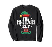 The Pre-K Teacher Elf Funny Christmas Matching Family Sudadera