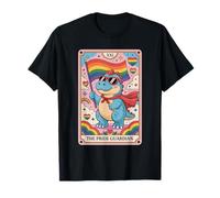 The Pride Guardian - Lindo arte de tarot de dinosaurio LGBTQ+ para Ally Camiseta