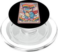 The Pride Guardian - Lindo Arte de Tarot de Dinosaurio LGBTQ+ para Ally PopSockets PopGrip para MagSafe