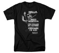 The Princes Bride Movie Hello My Name Is Inigo Montoya Men's Black T-Shirt Unisex tee Shirt 3XL
