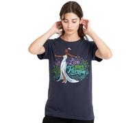 The Princess and the Frog Tiana Live Your Passion Ladies T Shirt, Deep Navy Camiseta, Azul Marino Profundo, XXL para Mujer