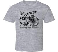 The Prisoner Be Seeing You Old Movie Men T Shirt tee Grey S