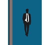 The Professional's Notebook: Hardcover Lined Journal with Blue Cover and Modern Businessman Graphic - 8.25" x 11", 200 Pages for Notes, Goals, and Big Ideas