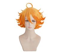 The Promised Neverland Emma Orange Short Wig Cosplay Costume Yakusoku no Neverland Heat Resistant Hair Men Women Halloween Wigs