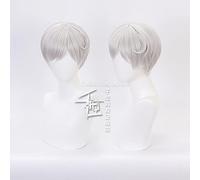 The Promised Neverland Norman 22194 Silver White Short Cosplay Wig Synthetic Hair Halloween Costume Party Play Wigs Perucas