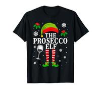 The Prosecco Elf Family Matching Christmas Wine Pajama Camiseta