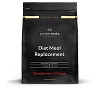 THE PROTEIN WORKS Sustituto De Comida Dietético | Fresas con Nata | Rico En Nutrientes | Vitaminas Potenciadoras del Sistema Inmune | Asequible, Saludable & Rápida | 2kg