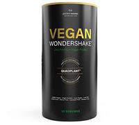 THE PROTEIN WORKS Vegan Wondershake - Batido Proteico Vegano - Suave, Gran Sabor - 30 Servicios - Fresas Con Nata