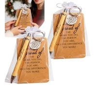 The “Proud of Your Work” Encouragement Gift Set - A Meaningful Gifts, Small Gifts for Coworkers Employees Staff Group, Mini Volunteer Appreciation Xmas Gifts(2set)