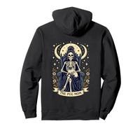 The Pug Mom Gothic Skeleton Moon Halloween Diseño Sudadera con Capucha
