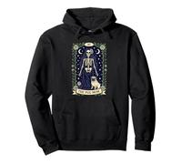 The Pug Mom Gothic Skeleton Rose Tarot Amante de los Perros Sudadera con Capucha