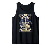 The Pug Mom Gothic Skeleton Tarot Amante de los Perros Camiseta sin Mangas