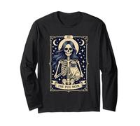 The Pug Mom Gothic Skeleton Tarot Amante de los Perros Manga Larga