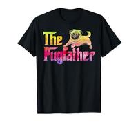 The Pugfather Funny Tie Dye Dog Dad Father's Day Camiseta