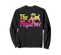The Pugfather Funny Tie Dye Dog Dad Father's Day Sudadera