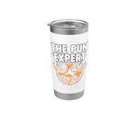 The Pun Expert Dad Funny Daddy Humor Dad Broma travieso Vaso térmico de acero inoxidable de doble pared