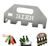 The Quad Beer Opener & Carrier, Beer Bottle Holder with Bottle Opener, Stainless Steel Beer Opener & Beer Holder with Handle,Portable Compact Bottle Opener,for Picnic, Bar,Beach Events-1pcs