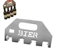 The Quad Beer Opener & Carrier, Beer Opener Carrier for 4 Bottles, Stainless Steel 4-in-1 Bottle Opener for Beer Lovers, Bbqs, Parties, Tailgates (1pcs)
