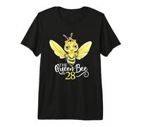 The Queen Bee Is 28 Honeybee Hive 28 Cumpleaños Mujeres Camiseta Premium
