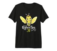 The Queen Bee Is 31 Honeybee Hive 31 Cumpleaños Mujeres Camiseta Premium