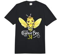 The Queen Bee Is 31 Honeybee Hive 31 Cumpleaños Mujeres Comfort Colors Adult Heavyweight T-Shirt