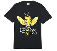The Queen Bee Is 61 Honeybee Hive 61 Cumpleaños Mujeres Comfort Colors Adult Heavyweight T-Shirt