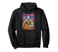 The Queen, Cool Hand Drawn Graffiti Queen Cartoon Graphic Sudadera con Capucha