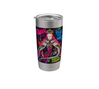 The Queen, Cool Hand Drawn Graffiti Queen Cartoon Graphic Vaso térmico de acero inoxidable de doble pared